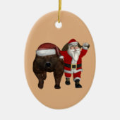 Sweet Santa Loves Beren Keramisch Ornament (Voorkant)