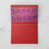 Sweet Sarah geeft warme roze en verbrande sinaasap Kaart (Binnen)