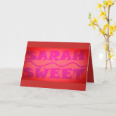 Sweet Sarah geeft warme roze en verbrande sinaasap Kaart (Gele Bloem)