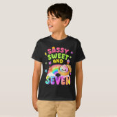 Sweet sassy and seven 7th bday rainbow dumpling t-shirt (Voorkant volledig)