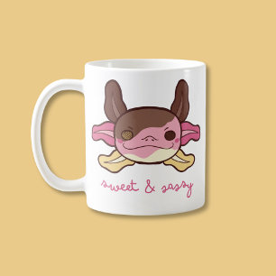 Sweet & Sassy Axolotl Napolitaans ijs Tweekleurige Koffiemok