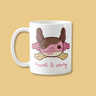 Sweet & Sassy Axolotl Napolitaans ijs Tweekleurige Koffiemok