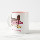 Sweet & Sassy Axolotl Napolitaans ijs Tweekleurige Koffiemok (Voorkant links)