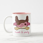 Sweet & Sassy Axolotl Napolitaans ijs Tweekleurige Koffiemok (Links)