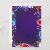 Sweet Sassy en 7 Neon Glow Girl Verjaardag Kaart (Achterkant)