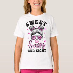 Sweet Sassy en Acht Messy Bun Leopard Zonnebrillen T-shirt