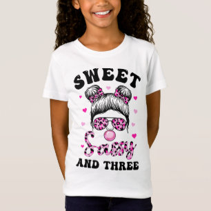 Sweet Sassy en Drie Bun Leopard Zonnebrillen T-shirt