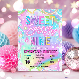 Sweet Sassy en Nine Neon Regenboog 9e Verjaardag Kaart