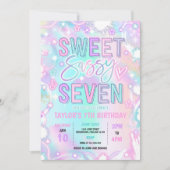 Sweet Sassy en Seven Neon Glow 7e verjaardag Kaart (Voorkant)