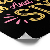 Sweet Sassy en Six, Funny Birthday Gezegden Poster (Hoek)