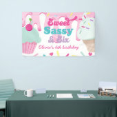 Sweet Sassy en Six Ice Cream and Cake Verjaardag Spandoek (Beurs)