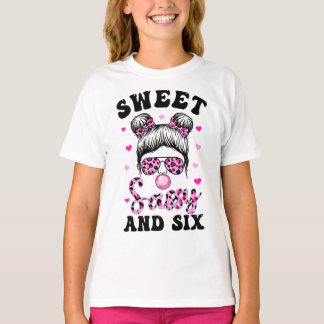 Sweet Sassy en Six Messy Bun Leopard Sunbribril T-shirt