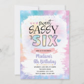 Sweet Sassy en Six tie kleurstof verjaardagsuitnod Kaart (Voorkant)