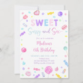 Sweet Sassy en Zes Snoep Verjaardag Kaart (Voorkant)