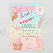 Sweet Sassy en zeven Snoep verjaardag Kaart (Voorkant / Achterkant)