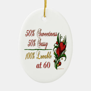 Sweet, Sassy, Lovable at 60 Keramisch Ornament