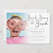 Sweet Sassy Seven Photo Overlay Meisje 7e verjaard Kaart (Voorkant)