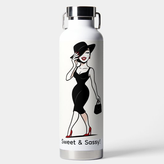 Sweet & Sassy water bottle Waterfles (Voorkant)