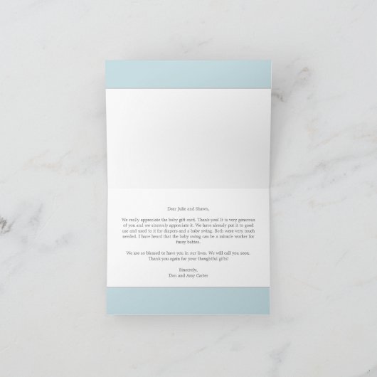 Sweet Scallops Baby bedankkaart (Binnen)