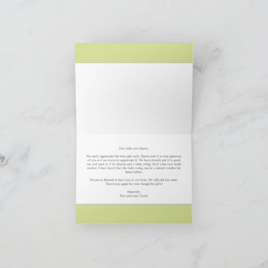 Sweet Scallops Baby bedankkaart (Binnen)