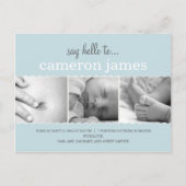 Sweet Scallops Geboorteaankondiging - Baby Boy Aankondigingskaart (Voorkant)