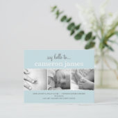 Sweet Scallops Geboorteaankondiging - Baby Boy Aankondigingskaart (Staand voorkant)