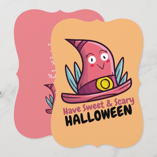 Sweet & Scary Halloween Kaart (Voorkant / Achterkant)