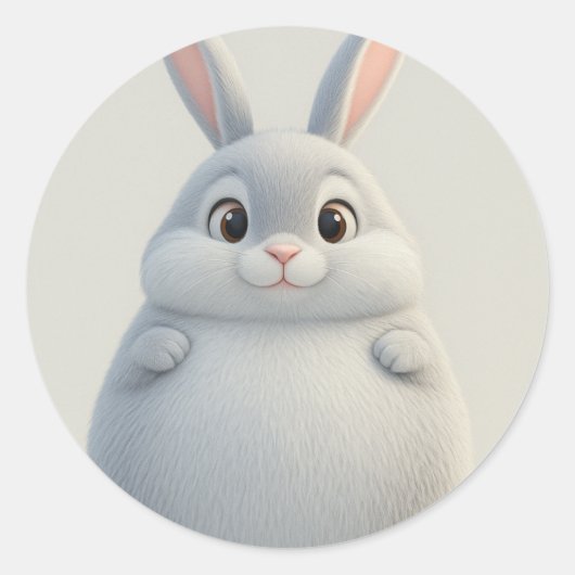 Sweet Schattig Cartoon Bunny Sticker (Voorkant)