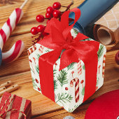 Sweet & Schattige Candy Canes Kerst Cadeaupapier