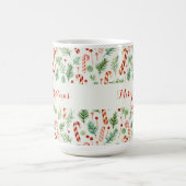 Sweet & Schattige Candy Canes Vrolijk Kerstfeest Koffiemok (Center)