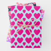 Sweet Schattige Hearts Love Valentijnsdag Pattern Inpakpapier Vel (In situ)