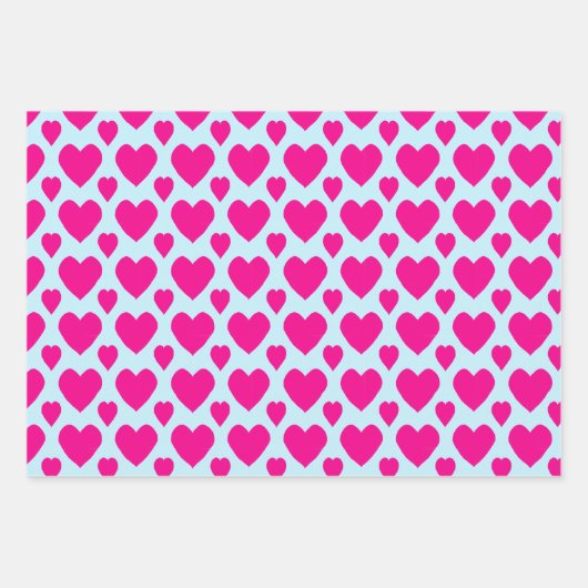Sweet Schattige Hearts Love Valentijnsdag Pattern Inpakpapier Vel (Voorkant)