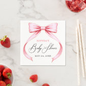 Sweet Schattige Pink Coquette Bow Baby shower Servet (Insitu)