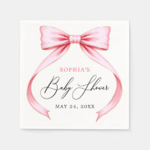 Sweet Schattige Pink Coquette Bow Baby shower