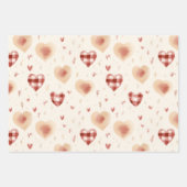 Sweet Schattige Teddy Bear Heart Baby shower Inpakpapier Vel (Voorkant 2)