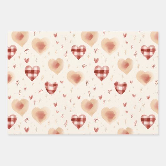 Sweet Schattige Teddy Bear Heart Baby shower Inpakpapier Vel (Voorkant 2)