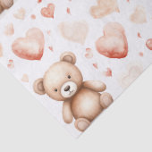 Sweet Schattige Teddy Bear Heart Baby shower Tissuepapier (Detail)