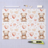 Sweet Schattige Teddy Bear Heart Baby shower Tissuepapier (Craft)