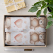 Sweet Schattige Teddy Bear Heart Baby shower Tissuepapier (Geschenk)