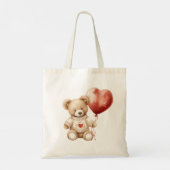 Sweet Schattige Teddy Bear Heart Tote Bag (Achterkant)