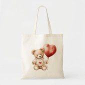 Sweet Schattige Teddy Bear Heart Tote Bag (Voorkant)