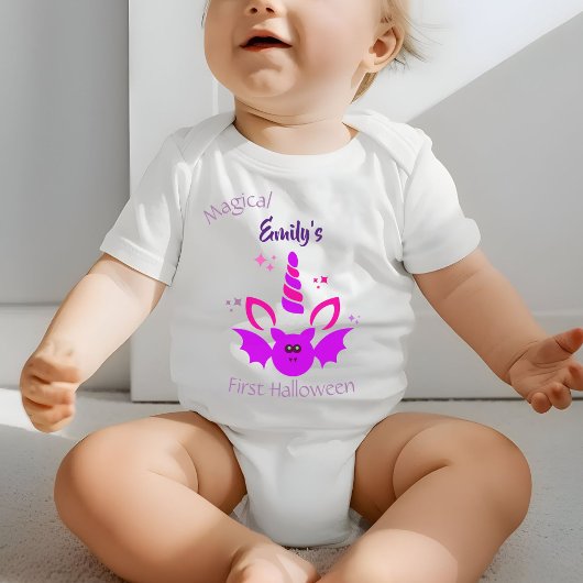 Sweet Schattige Unicorn Girl eerste Halloween met  Romper