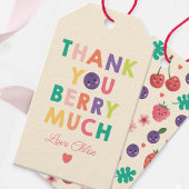 Sweet Schattigee Berry Label, dank je Berry veel Cadeaulabel