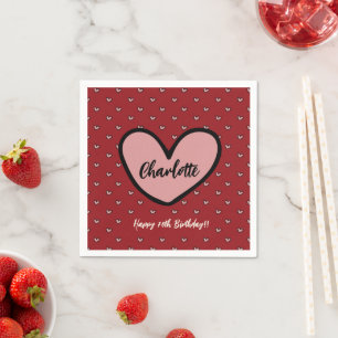 Sweet Schattigee trendy Gepersonaliseerd verjaarda Servet