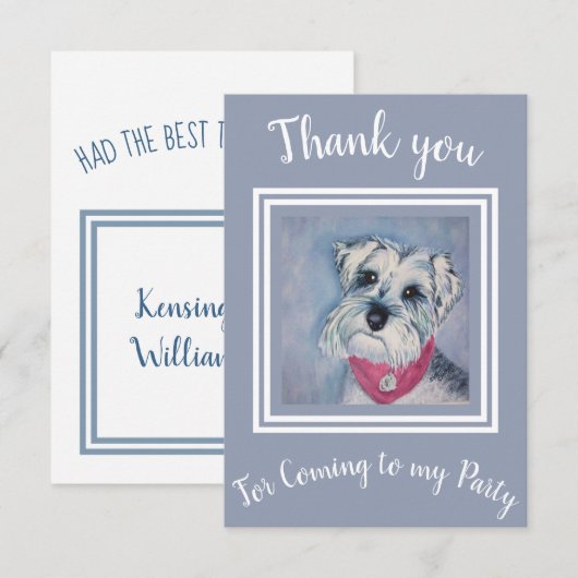 Sweet Schnauzer Bedankkaart (Voorkant / Achterkant)