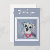 Sweet Schnauzer Hartelijk dank Bedankkaart (Voorkant / Achterkant)