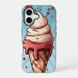 Sweet Scoop Anime Ice Cream Telefoonhoes iPhone 16 Hoesje