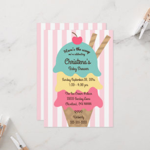 Sweet Scoop Ijs Baby Borrel Kaart