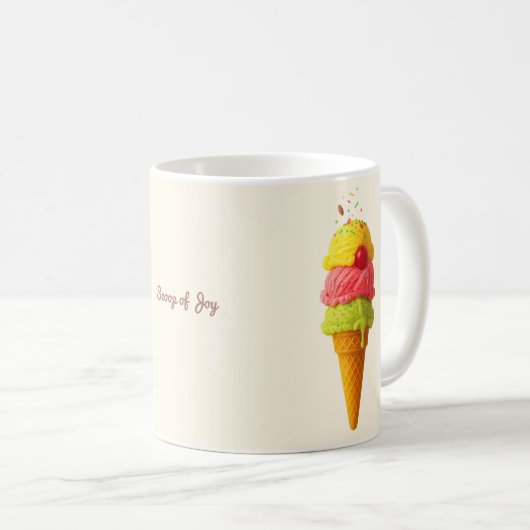 Sweet Scoop Style – gepersonaliseerd ijsontwerp Koffiemok (Voorkant rechts)