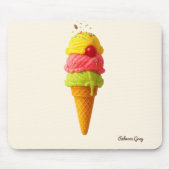 Sweet Scoops gepersonaliseerd genot Muismat (Voorkant)